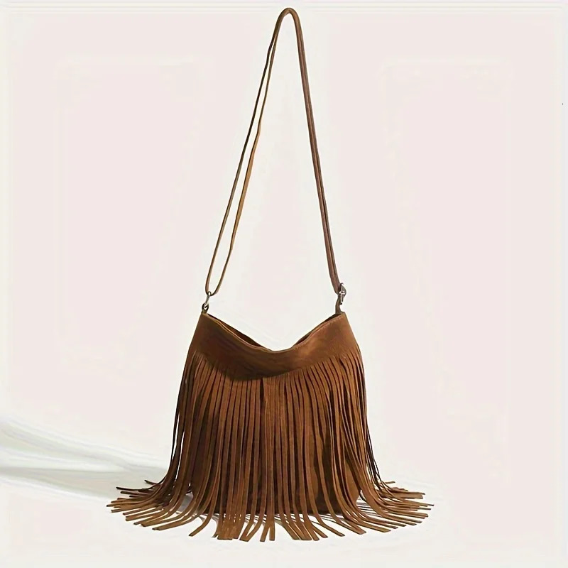 Antique tassel crossbody bag Bohemianstyle wallet ethnicstyle 260208