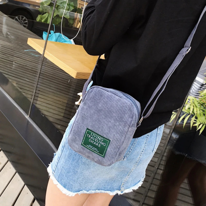 Casual Mobile Phone Coin Purse Crossbody Bag Ladies Stylish Corduroy Shoulder BagSuitable for Daily Use Work Travel Outdoor 260208