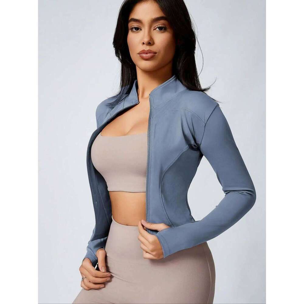 Fitfemme Women's Slim Fit Full Zip Long Sleeve Quick - Dry Breathable Athletic Workout 26Y0209