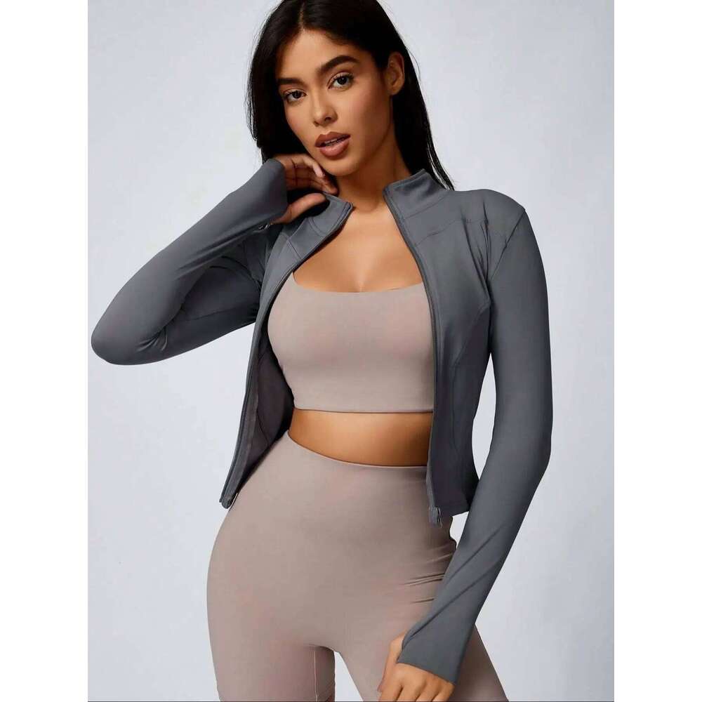 Fitfemme Women's Slim Fit Full Zip Long Sleeve Quick - Dry Breathable Athletic Workout 26Y0209