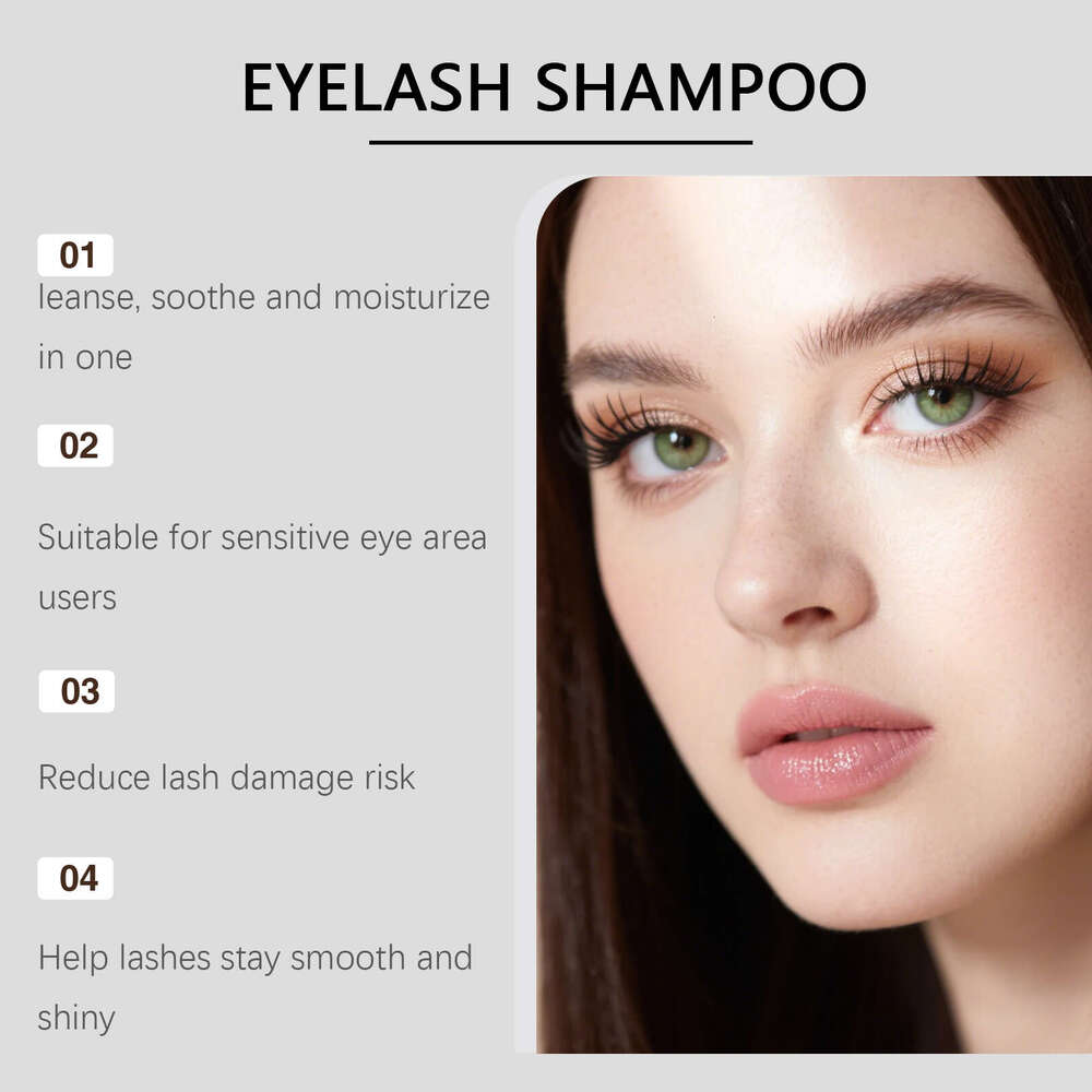 zephoco Eyelash Cleaning Care Set Gentle ingredients gentle cleansing, smoothness, and moisturizing, convenient for daily care