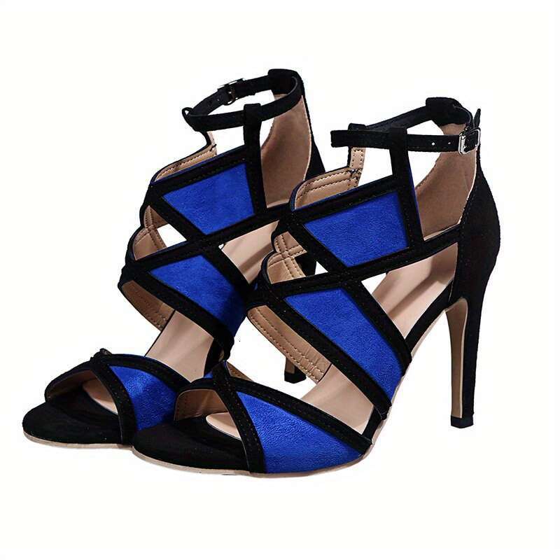 Women S Cut Out High Heel Sandals Sexy Open Toe Ankle Buckle Strap Stiletto Heels Party Daily Wear Pumps MOJIDASHU