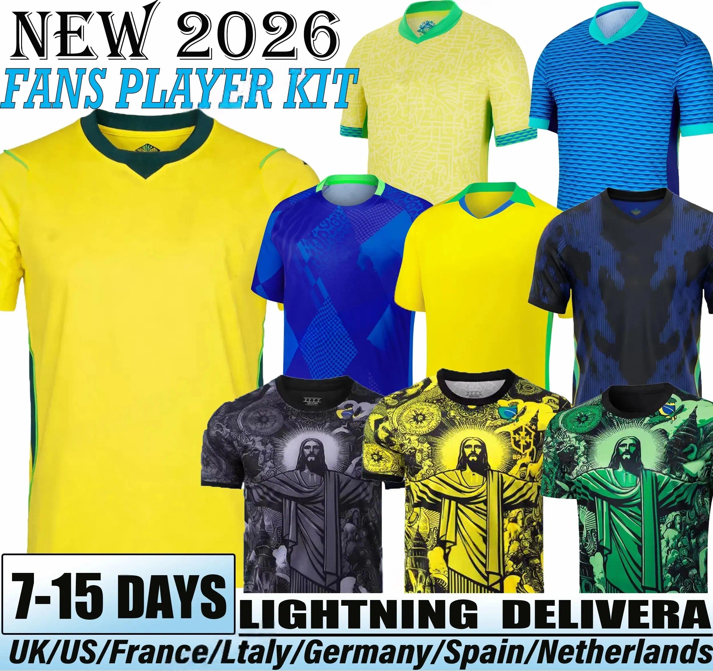 Brazil Jersey 2026 World Cup ENDRICK CASEMIRO Soccer Jerseys RICHARLISON Camiseta RAPHINHA PAQUETA VINI JR RODRYGO Maillots Football Shirt tops kids kit 26 27