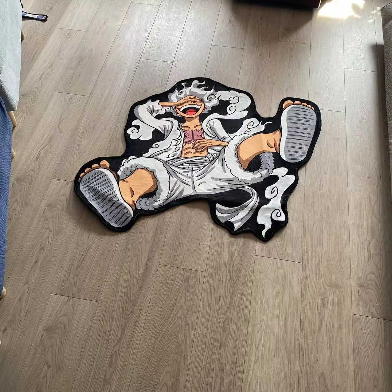 One PIECE Luffy Gear 5 Shaped Anime Room Manga Cartoon Irregular Rug Home Decoration Carpets Non-Slip Mat for Sofa Living Room S260207