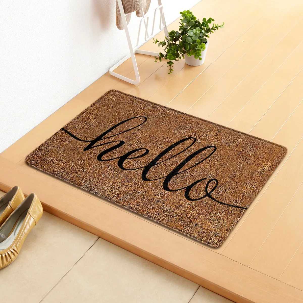 Door Mat Carpet Cat Silhouette Anti Slip Carpet Living Room Bedroom Sofa Entrance Anti Slip Foot Mat Home Decoration S260207