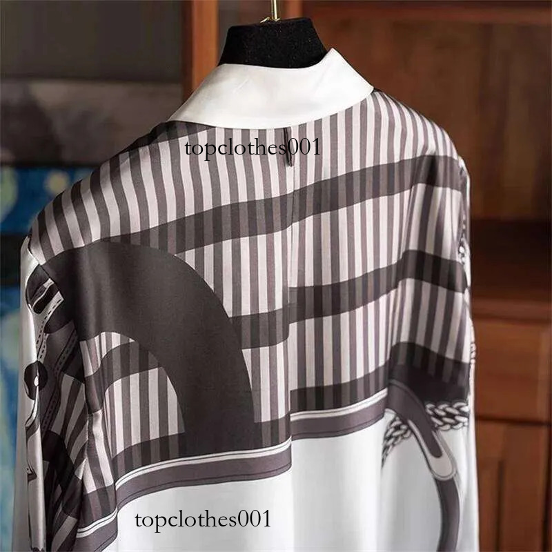 S-4Xl Luxury Women New In Brand Design Satin Shirt Long Sleeve Lapel Single-Breasted Print OL Blouse Camisas