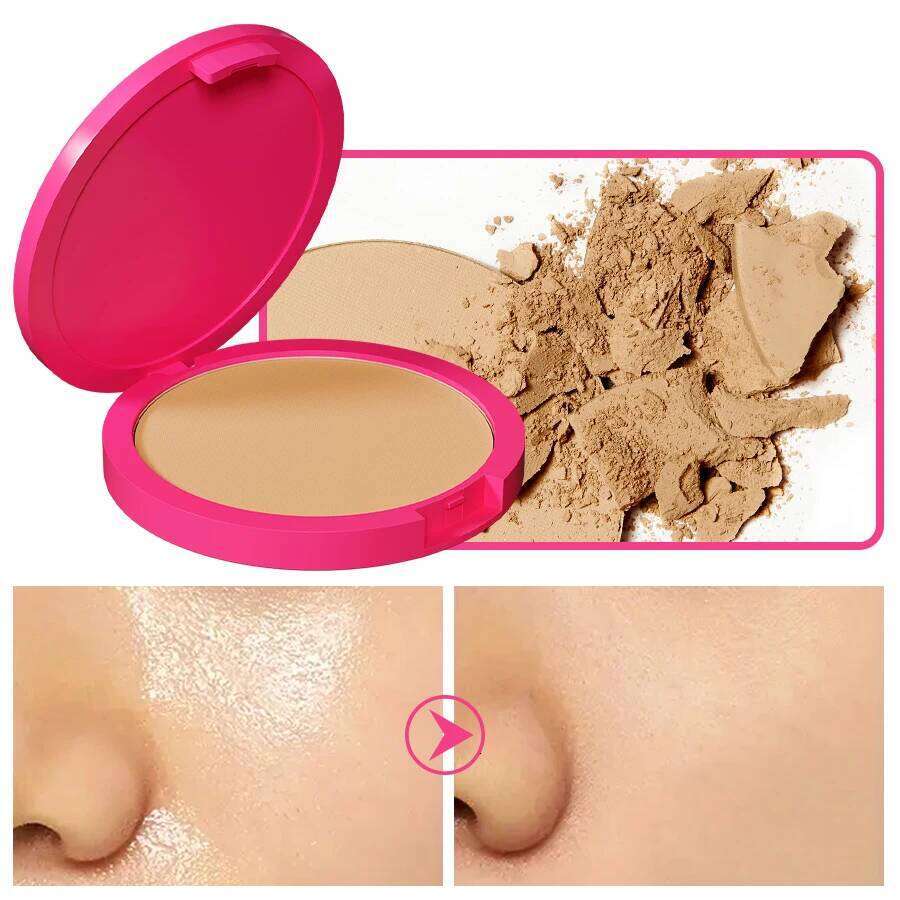 4 Color Oil Control Matte Long Lasting Flawless Setting 1PC Face Makeup Full Coverage Pressed Powder Gifts 26Li0209