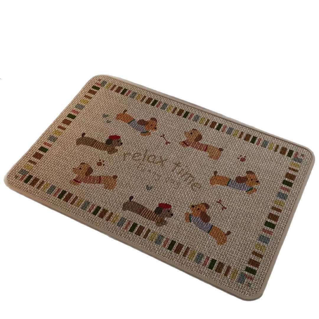 Cartoon puppy bathroom linen floor mat household non-slip bathroom mat water-absorbent bathroom mat S260207