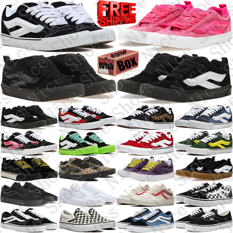 Free Shipping With Box Designer van vanssneakers vansy knu old vansknu skools sneakers Shoes canvas chaussure skateboard mens womens trainers Plate-forme