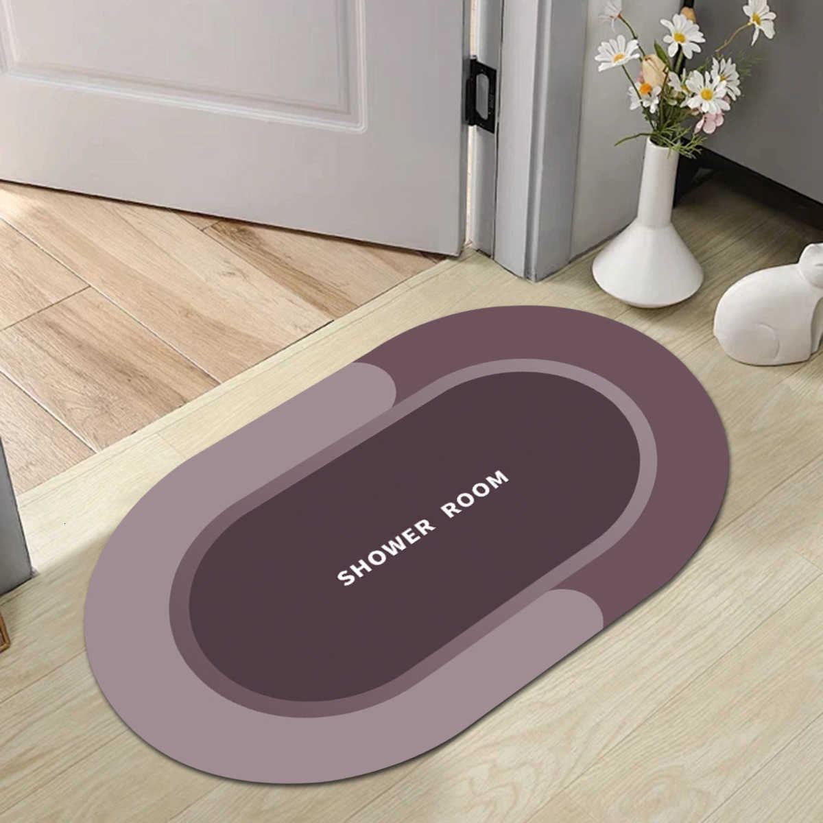 Light Luxury Diatomaceous Earth Mat Home Soft Mat Bathroom Non-Slip Absorbent Mat Entrance Door Mat Bathroom Non-Slip Mat S260207