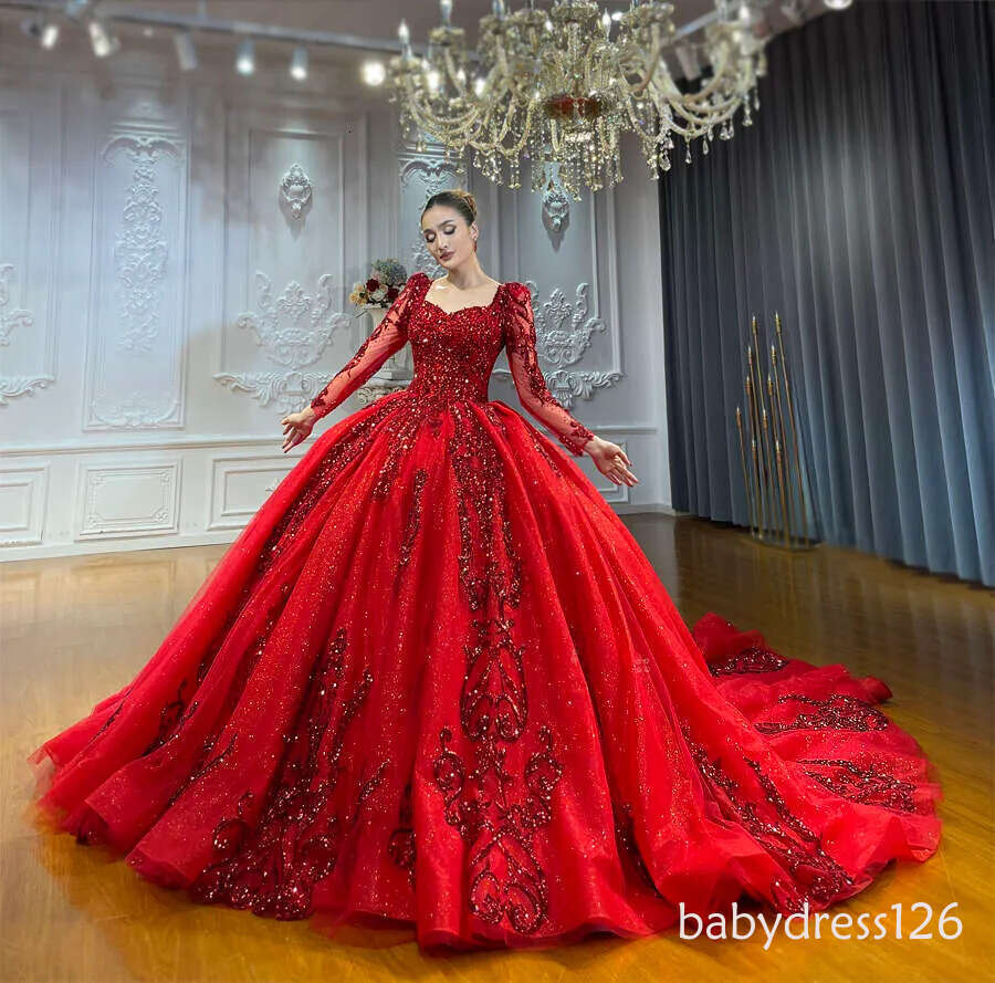 Wine Red Wedding Dresses New Ball Gown