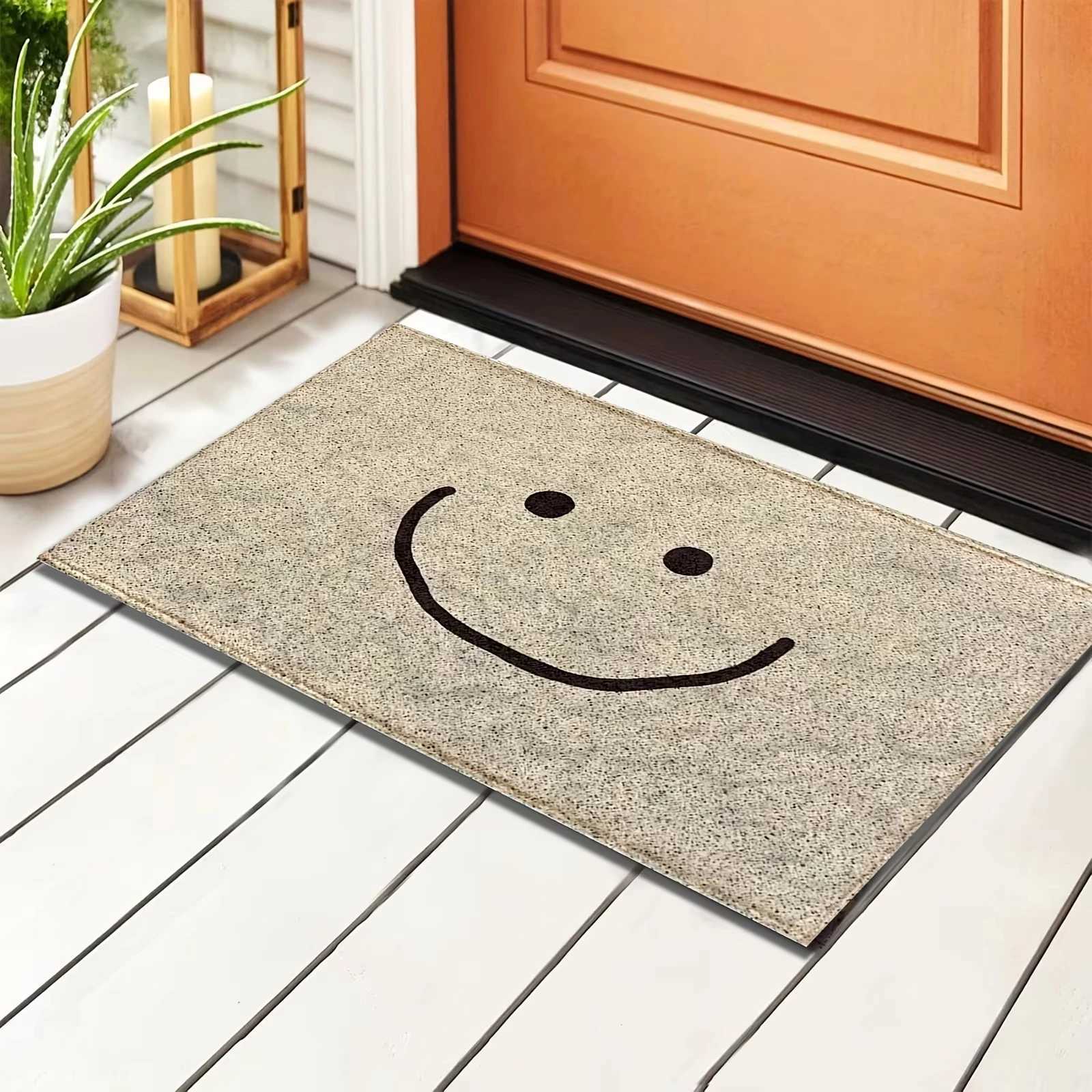 VIKAMA Cartoon Smile Rug Funny Doormat Welcome Mat Bathroom Mat Rug For Bedroom Carpet Home Decoration S260207