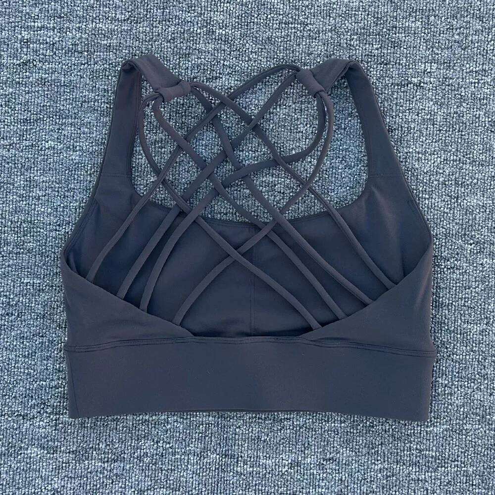 Women's Sports Anti-Sweat Fitness Women Yoga Shockproof Crop Cross Sport Bra Gym Workout Top 26Y0209