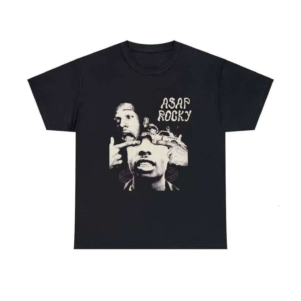 Summer Men's Face Printed Round Neck Short Sleeved Hip-hop High Street Plus Loose Casual Outdoor Pure Cotton T-shirt X260209