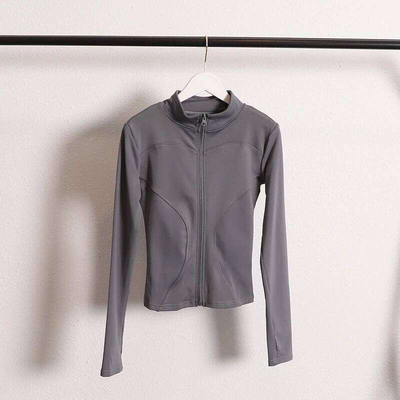Yoga Coat Flexible Active Wear Women Zip Up Gym Sports Fitness Casual s with Thumb Holes 26Y0209