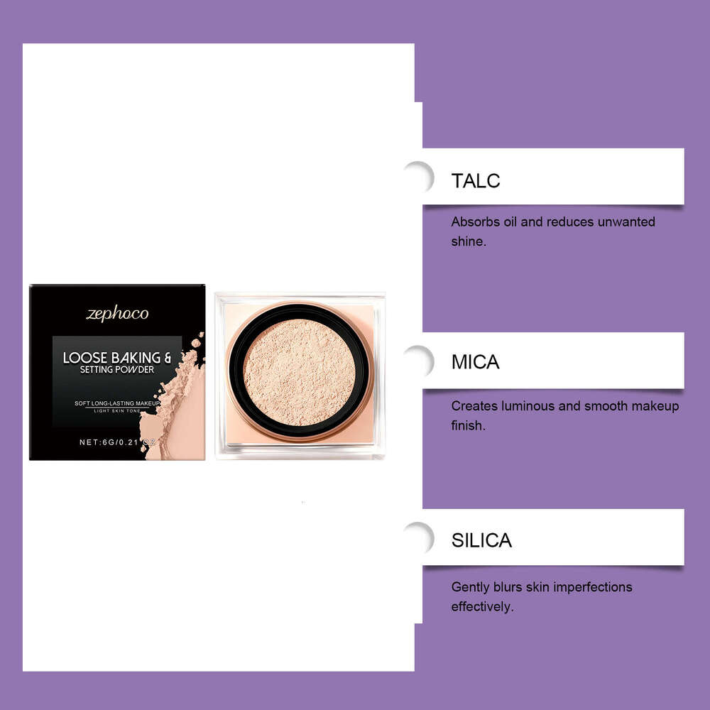 Zephoco Soft for Fair Skin, Lightweight, Smooth, Delicate, Clear, Color-Enhancing Makeup Setting Powder