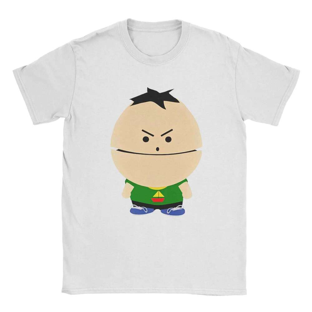 SouthParks Cotton T-Shirt For Mens Beach Angry Ike Y2K Fun T Shirts O-Neck Popular Tees Oversized Cheap Clothing X260209
