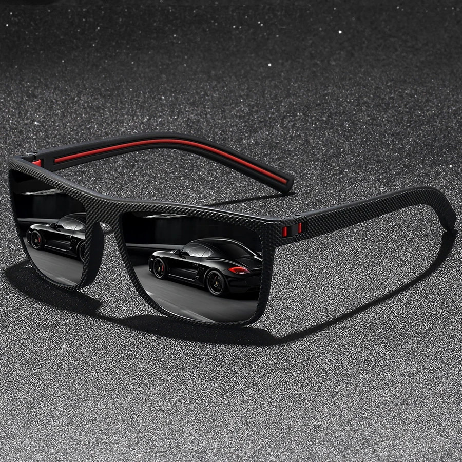 Classic Vintage Check Pattern Square Sunglasses Men Women Fashion Fishing Driving Man Sun Glasses UV400 Retro Eyewear 260207