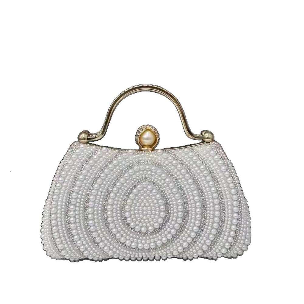 New European And American Style Women S Dress With Diamond Embellishments Pearl Evening Single Shoulder Crossbody Bag Clutch Wallet
