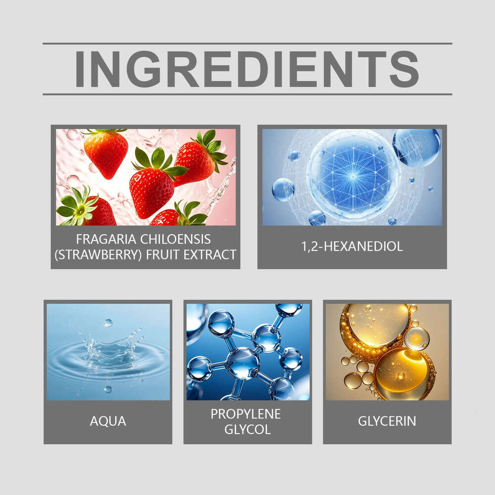 Roxelis Strawberry Sugar Natural Fruity Fresh Sweet Girly Scent for Daily Dating and Commuting Portable Fragrance