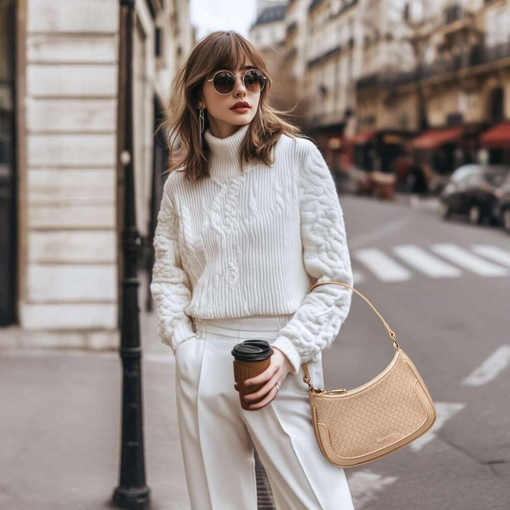 Shoulder Bag Purses For Women Small Handbags Mini Clutch Purse With Adjustable Strap Trendy Hobo Underarm Crescent