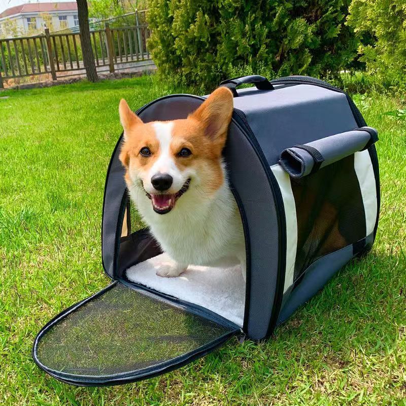 Pet bed dog outdoor portable bag large space cat travel carrier comfortable and breathable tent suitable for Corgi and French Bulldog