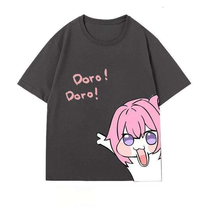 Doro Dorothy Pink Hair Dog Victory Goddess Surrounding Short Sleeve Men and Women Anime Summer Cute T-shirt Breathable Top X260209