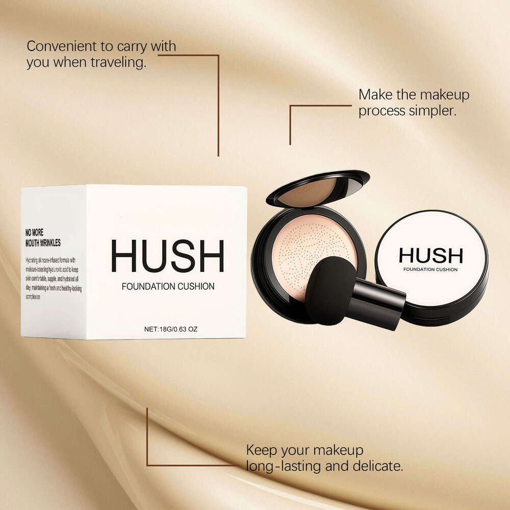 AMZ Ivory White Brightening Breathable Cushion Foundation Natural Flaw Correction Hydrating Bare Skin Beauty Long-lasting Base Makeup