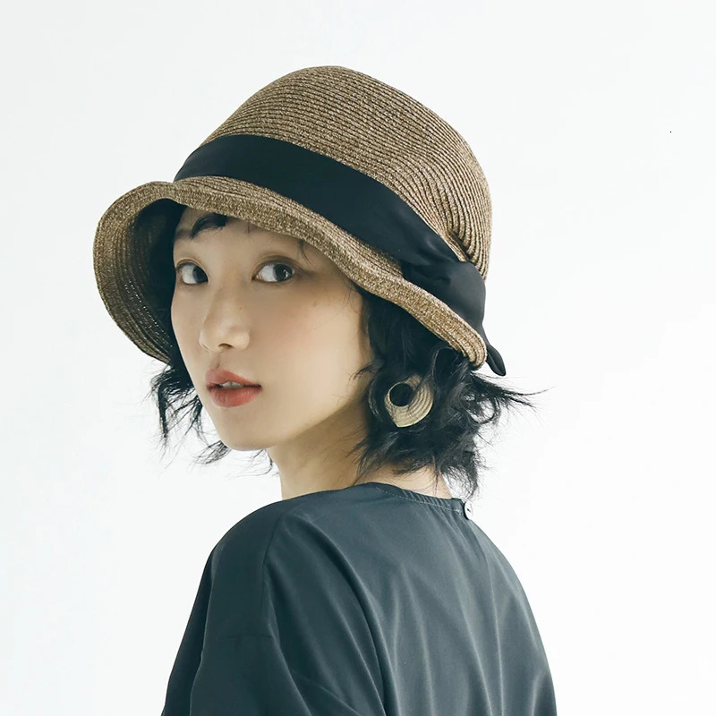 Summer Small Brim Straw Hat for Women - Korean Fashion Versatile Trendy Sun Cap with Japanese Style UV Protection 260208