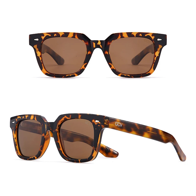 GCV Appearance Patent Acetate Fashion Women Sunglasses Retro Rectangle Sun Glasses Female Vintage Square Eyewear 260206
