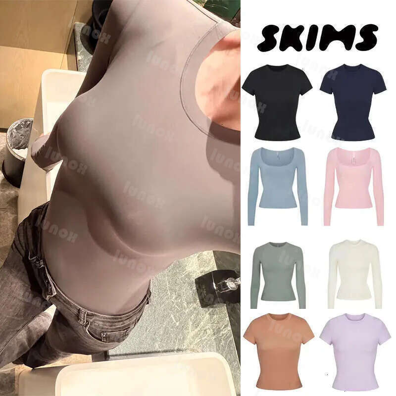 Top Lounge Long Sleeved Tops designer Gym Clothing Skimss Yoga Set Vuori Women Short Sleeve Base Layer Stretchy Slim Fit Comfort Sets