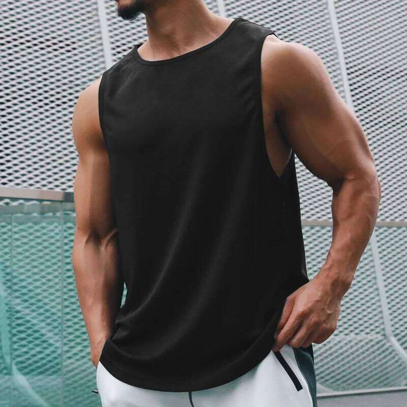 Summer Marathon Quick Dry Sports Tank Top Men's Gym Fitness Sleeveless T Shirt Running Training Basketball Loose Fit Vest 26Y0209
