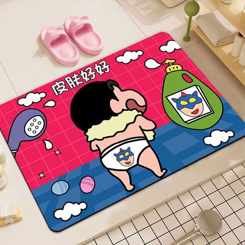 Crayon Shin-chan bathroom mat water-absorbent and non-slip entrance door mat toilet floor mat S260207