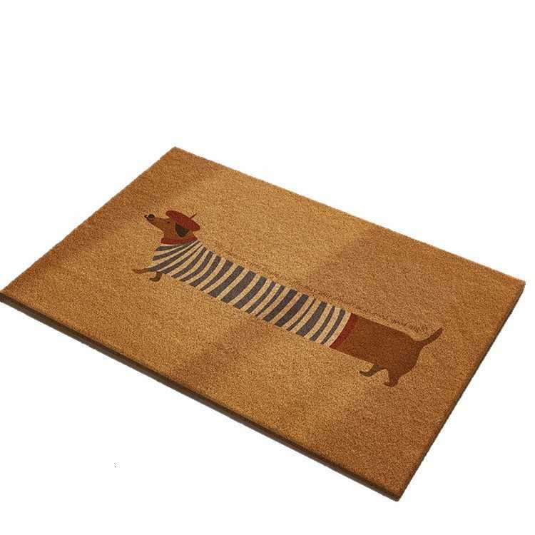 Imitation coconut palm entrance door mat for home use non-slip can be cut to size dirt-resistant suitable for hallway and outdoor use S260207
