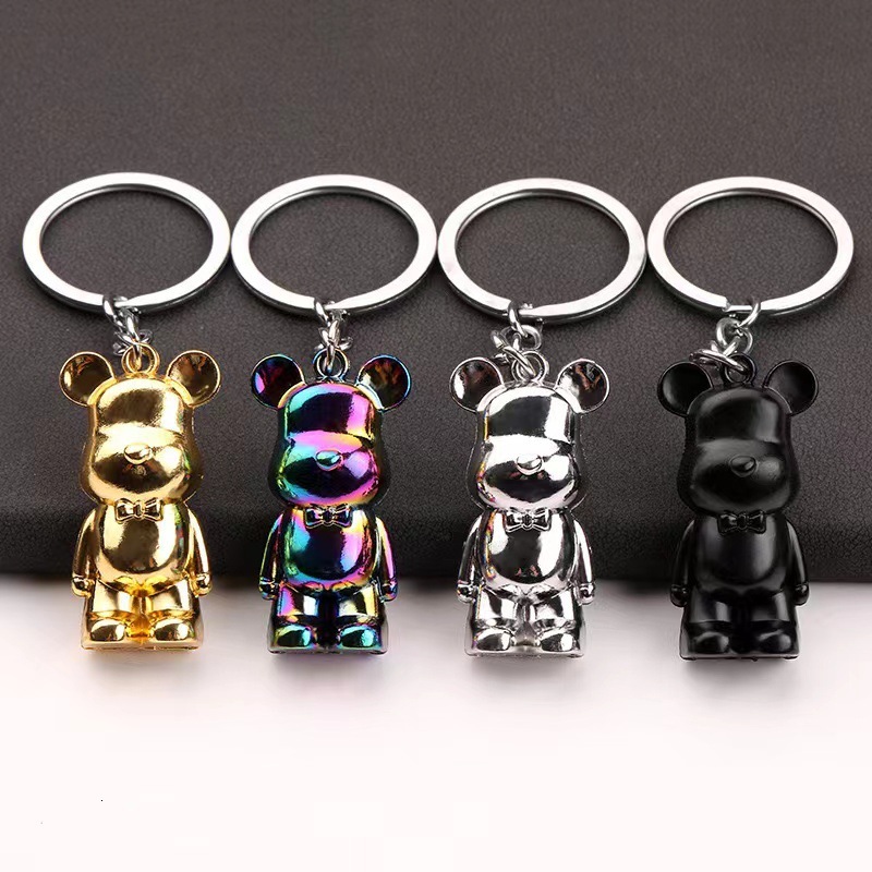 Retro Y2K Purse Accessory New Cute Cartoon Bear Keychain Bear Doll Pendant Personalized Car Keychain