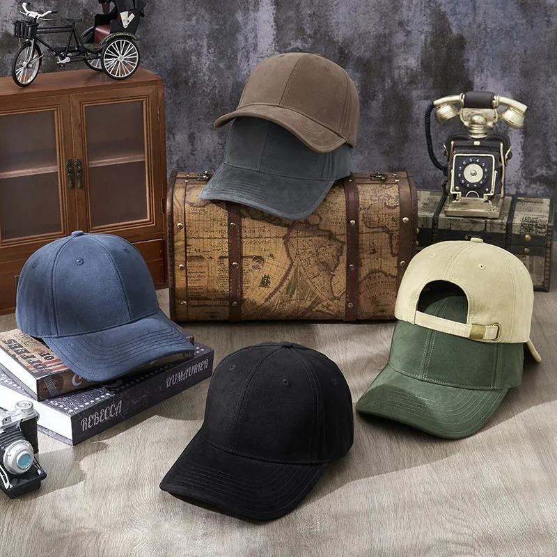 XXL Brushed Big Head Winter Men Baseball Caps Large Size Cotton Hard Lined 260208