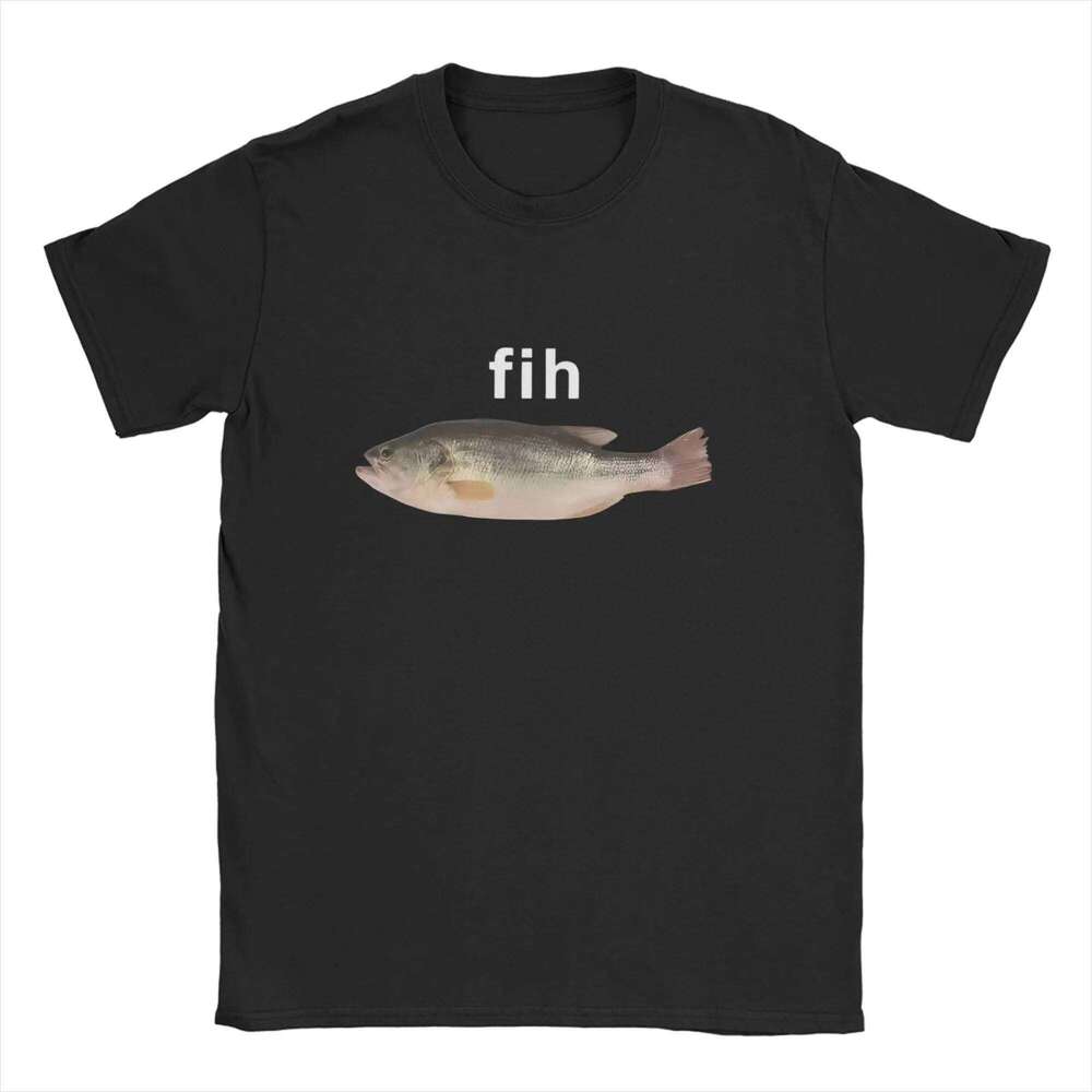 Fih Fish Meme Summer T Shirts For Harajuku Casual Tee Shirt Short Sleeve Y2K Funny Clothing X260209