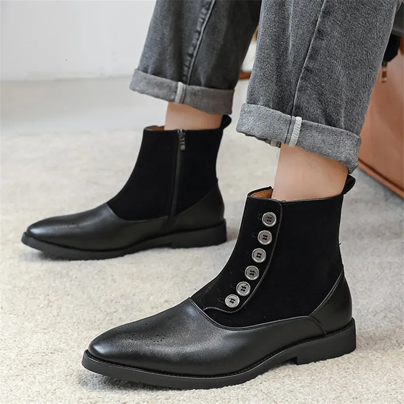 High Tops Winter Fashion Mixed Colors Patchwork Ankle Boots Mens Casual Shoes Zapatos Hombre 260208