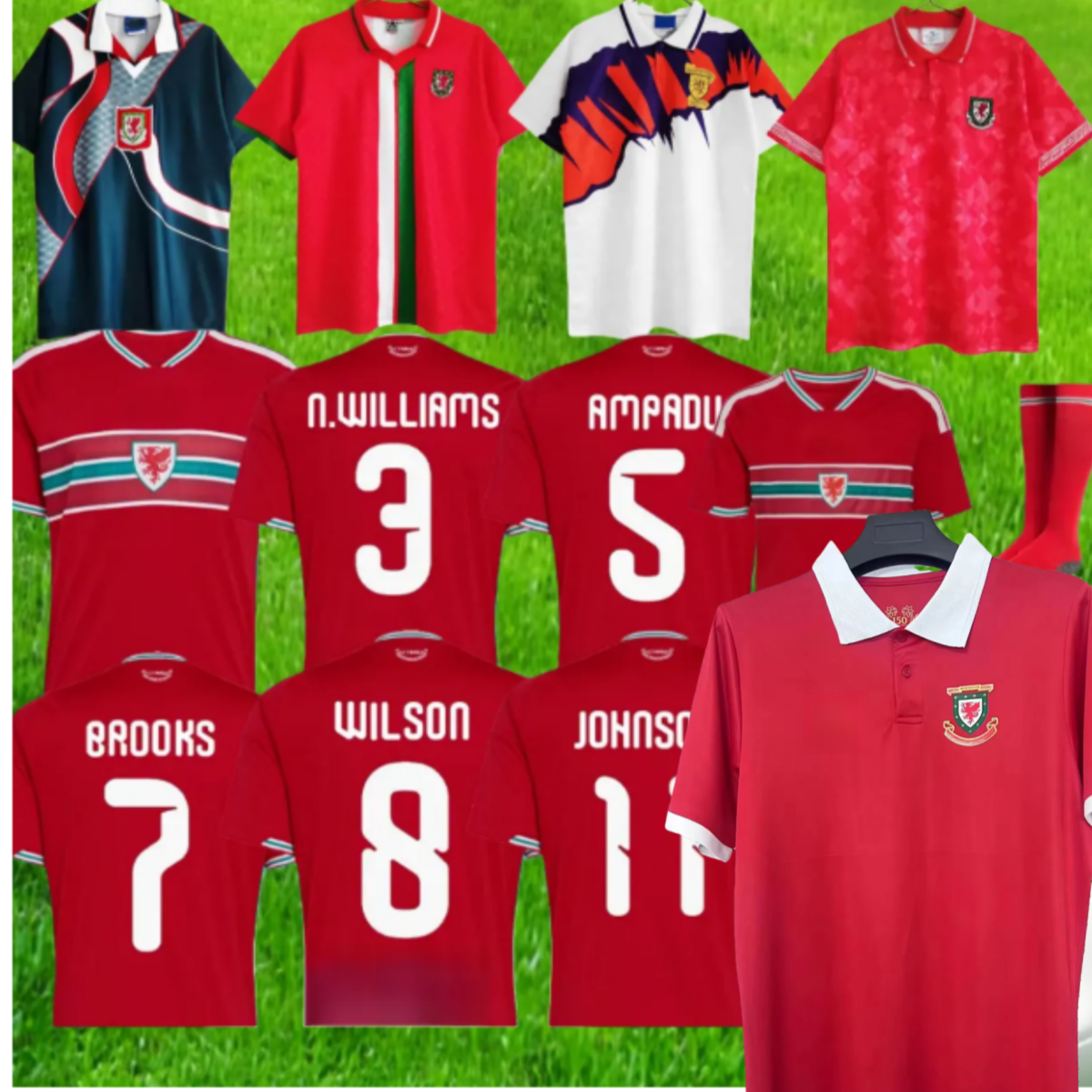 2026 2027 World Cup Wales soccer jerseys JAMES BALE 26 27 Men kids kit Home fans player Welsh football shirts JOHNSON N.WILLIAMS RODON T.ROBERTS CABANGO LEVITT