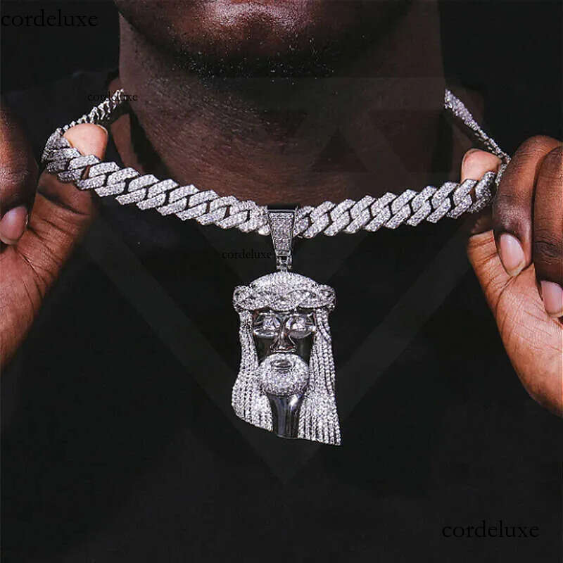 designer necklace Moissanite Jewelry Sier Hip Hop Iced Out Jesus Custom Necklace Pendant for men 85