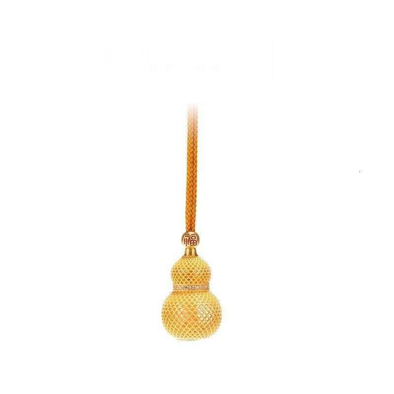 Traditional Light Luxury High-End Feel Gold Filigree Gourd Pendant Bag Charm Fortune God Chinese Style Exquisite Necklace For Elderly Women