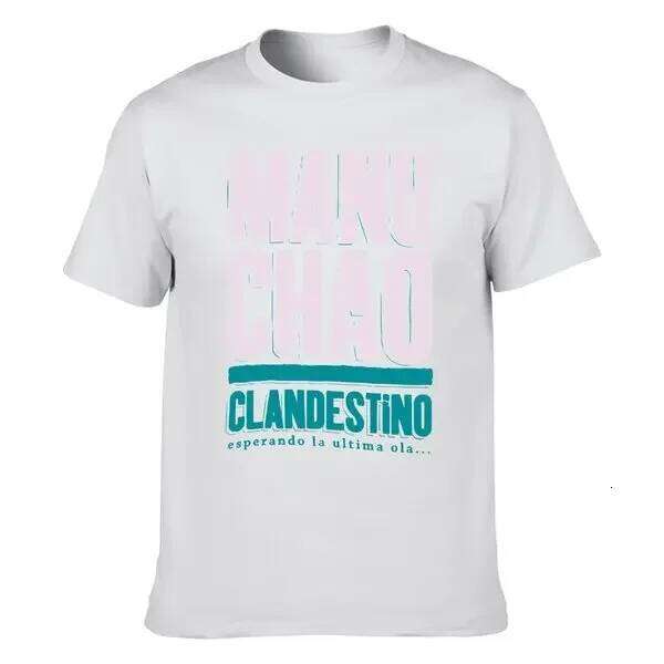 Manu Chao Clandestino Logo Hot Style Casual T-Shirt Father'S Day Gift Men Women X260209