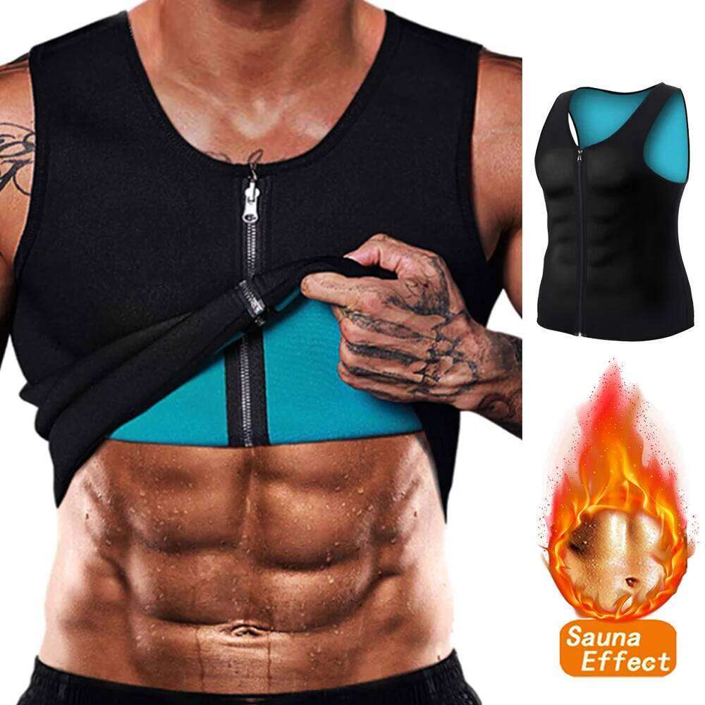 Men Exercise T-shirts Sauna Effect Training Vest Sports Tops Fitness Slimming Weight Loss Clothes Compression Sportswear Workout 26Y0209