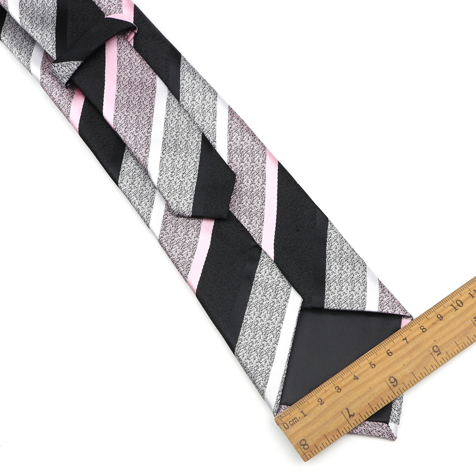 Mens Tie Fashion Classic Polyester Stripe Paisley Red Blue Purple Wedding Party Business 8cmJacquard Woven Necktie 260208