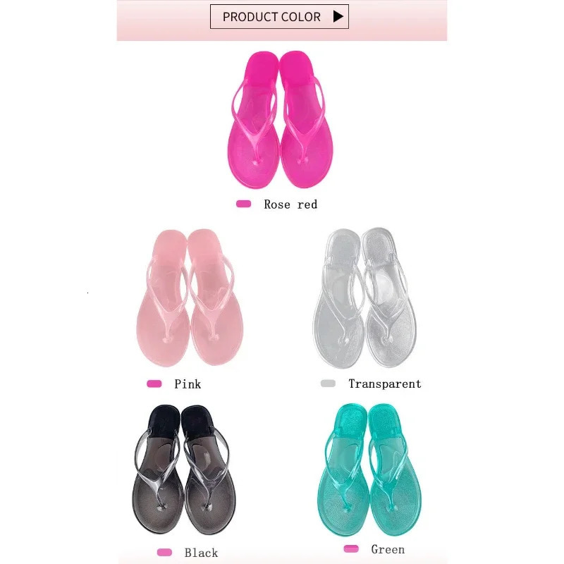 EOFK Womens Flip Flops Slippers Outdoor Beach Antislip Slipper Summer Girls Fashion Transparent Flat Sandals 260208