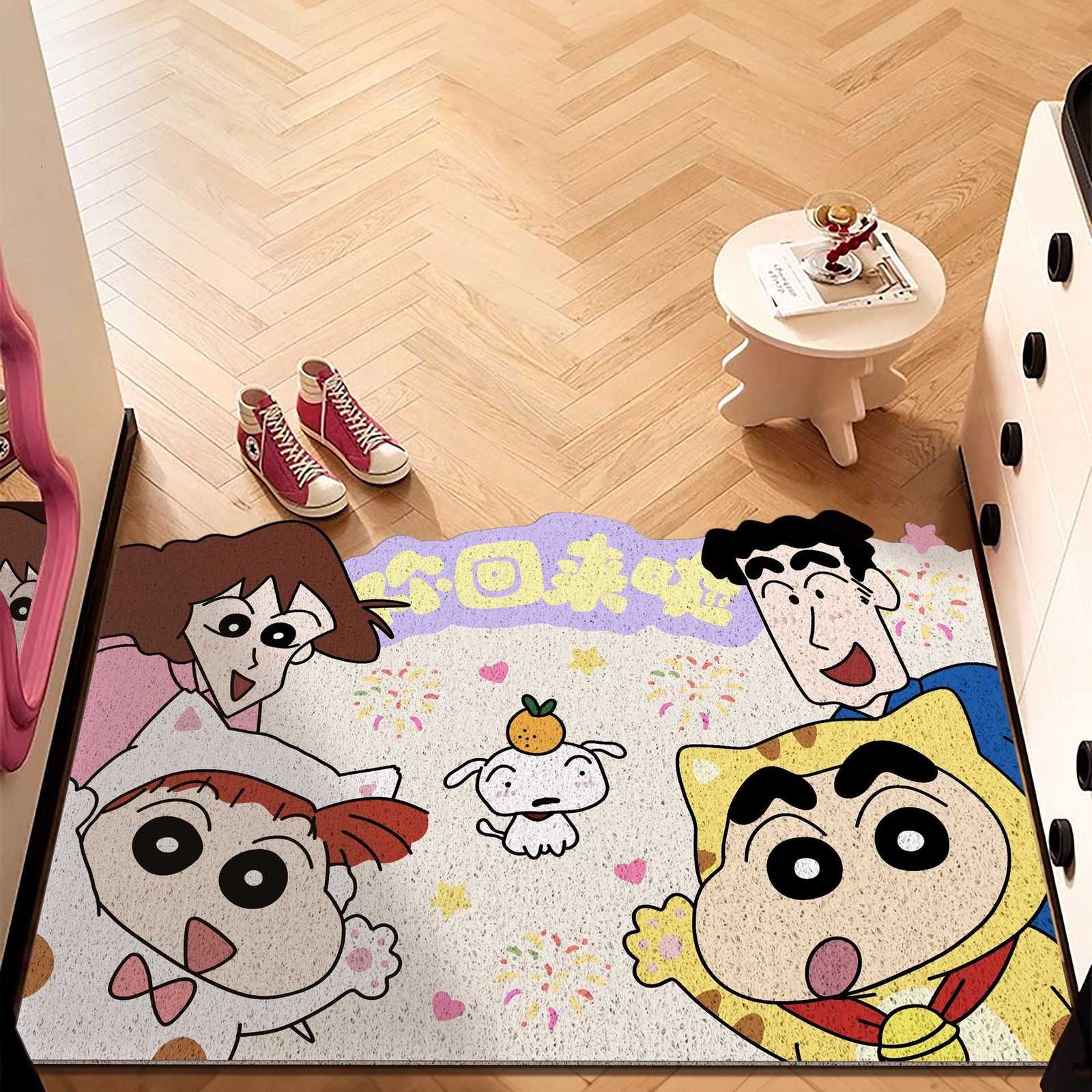 Cartoon entrance door mat for scraping dirt and mud PVC loop mat can be cut to size dirt-resistant wear-resistant non-slip easy to maintain S260207