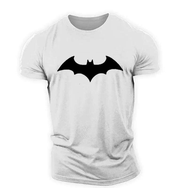 Men's 3D Bat Printed T-shirt,Loose Short Sleeved Casual Sportswear,Street Style,Hip-hop,Large Top X260209