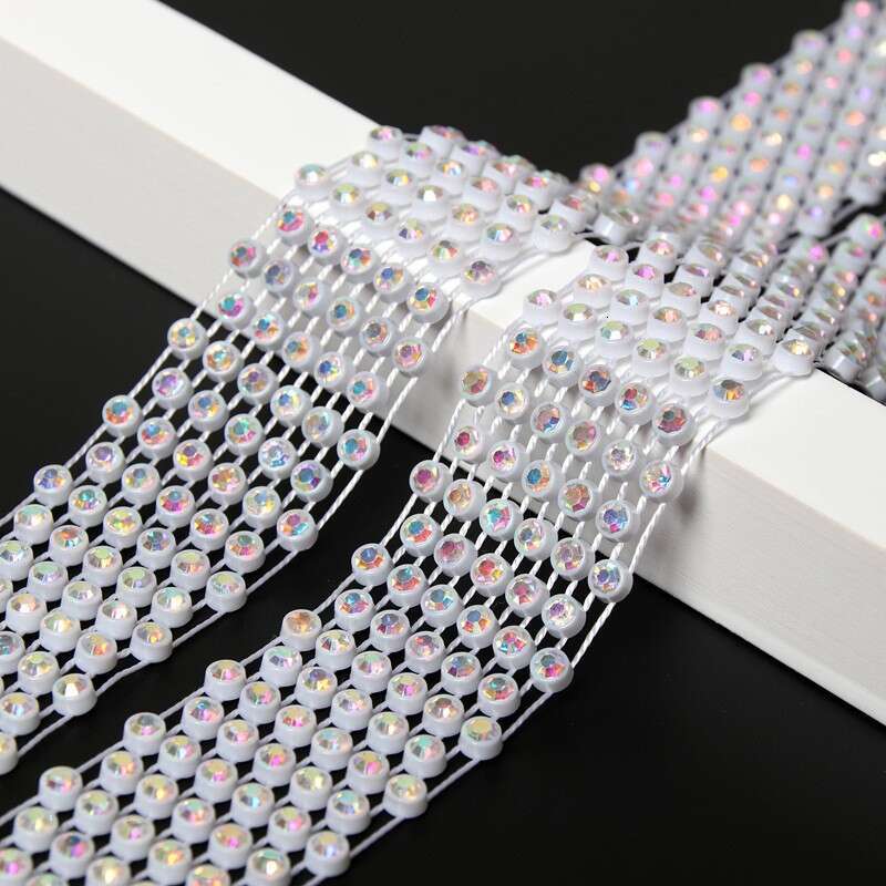 European and American Accessories Personality Mesh Trendy Inlaid with Rhinestones Hot Girl Tie Rhinestone Sequins 130cm