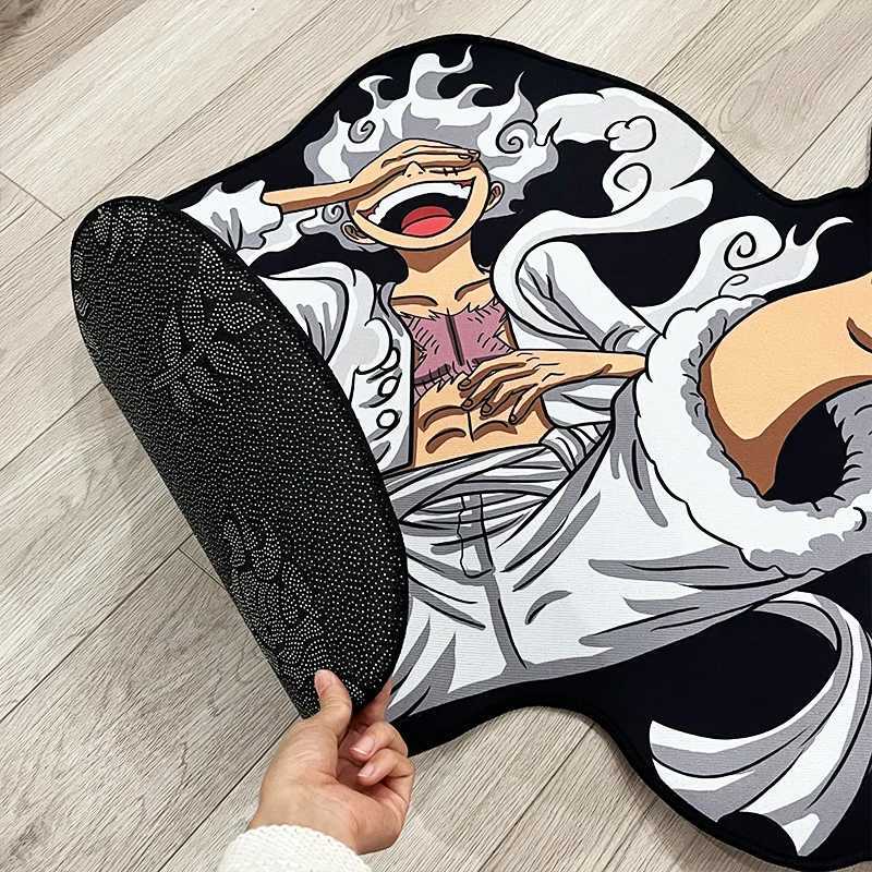 One Piece Luffy Gear 5 Plush Anime Rug - Non-Slip Soft Carpet for Bedroom Livingroom Gaming Room Decor Otaku Gift for Men Fans S260207