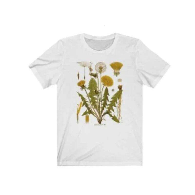 Dandelion Graphic Tshirt Hiking Botanical Print Shirt Short Sleeve Cotton Oversized Tee Women Clothing Harajuku X260209